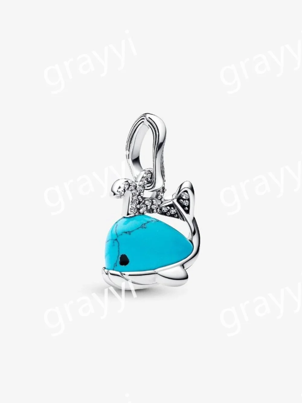 Pandora Turquoise-coloured Whale Dangle Charm